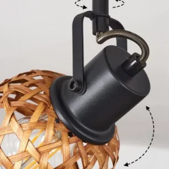 Style Boho-Chic-hofstein Plafonnier Aeschi Noir, 2 lumières