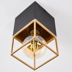 Lampes Vintages & Rétros-hofstein Plafonnier Agawam Noir, 1 lumière