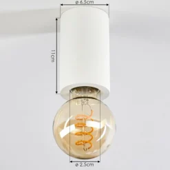 Lampes Vintages & Rétros-hofstein Plafonnier Agnano Blanc, 1 lumière