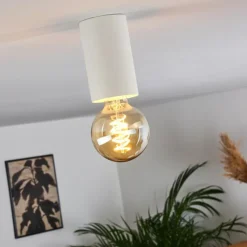 Lampes Vintages & Rétros-hofstein Plafonnier Agnano Blanc, 1 lumière