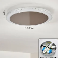 hofstein Plafonnier Aitrach LED Argenté, 1 lumière