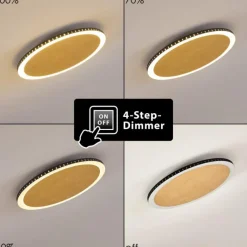 Lampes Dorées-hofstein Plafonnier Aitrach LED Or, Blanc, 1 lumière