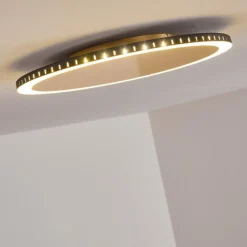 Lampes Dorées-hofstein Plafonnier Aitrach LED Or, Blanc, 1 lumière