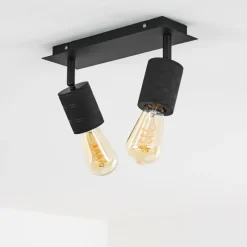 hofstein Plafonnier Ajaccio Noir, 2 lumières