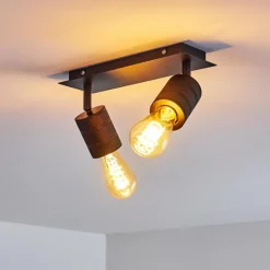 hofstein Plafonnier Ajaccio Noir, 2 lumières