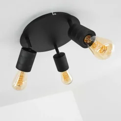 hofstein Plafonnier Ajaccio Noir, 3 lumières