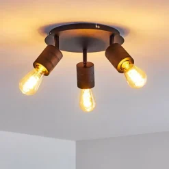 hofstein Plafonnier Ajaccio Noir, 3 lumières