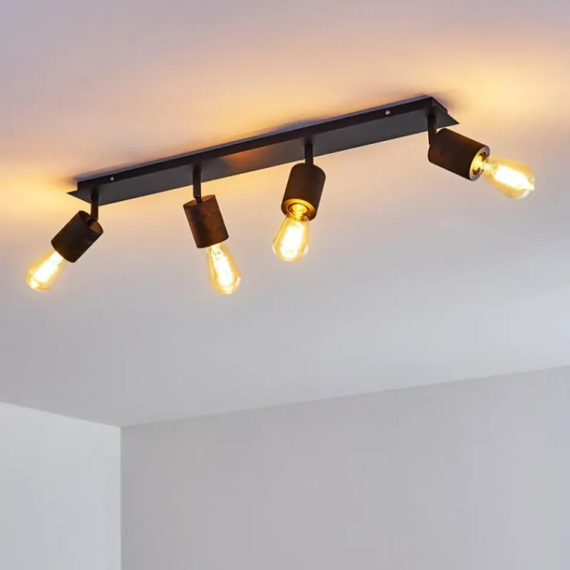 hofstein Plafonnier Ajaccio Noir, 4 lumières* Spots Et Projecteurs