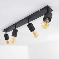 hofstein Plafonnier Ajaccio Noir, 4 lumières* Spots Et Projecteurs