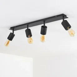 hofstein Plafonnier Ajaccio Noir, 4 lumières* Spots Et Projecteurs