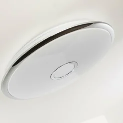 hofstein Plafonnier Alar LED Chrome, Blanc, 1 lumière, Télécommandes