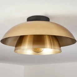 Lampes Vintages & Rétros-hofstein Plafonnier Albo Noir, 1 lumière