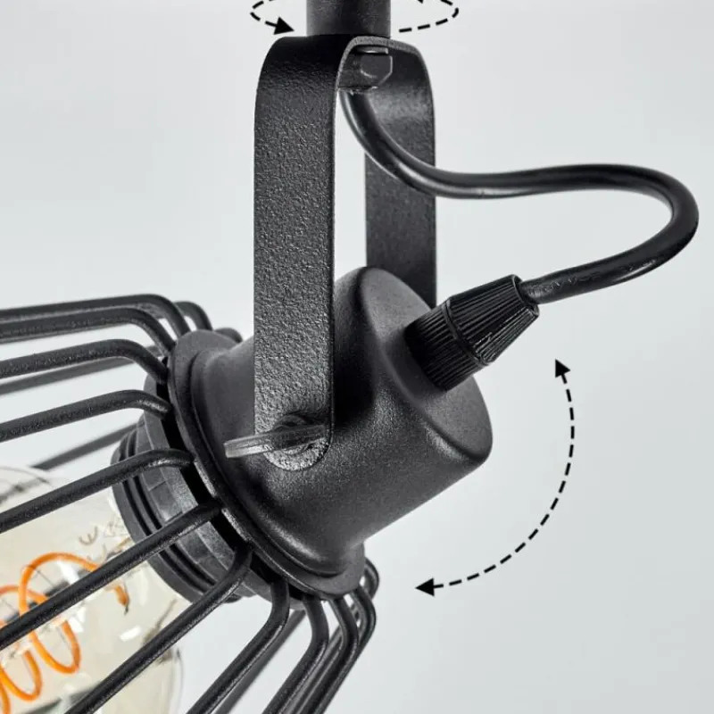 Lampes Industrielles-hofstein Plafonnier Albreda Noir, 2 lumières