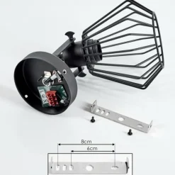 Lampes Industrielles-hofstein Plafonnier Albreda Noir, 1 lumière