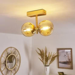 hofstein Plafonnier Alden Laiton, 2 lumières