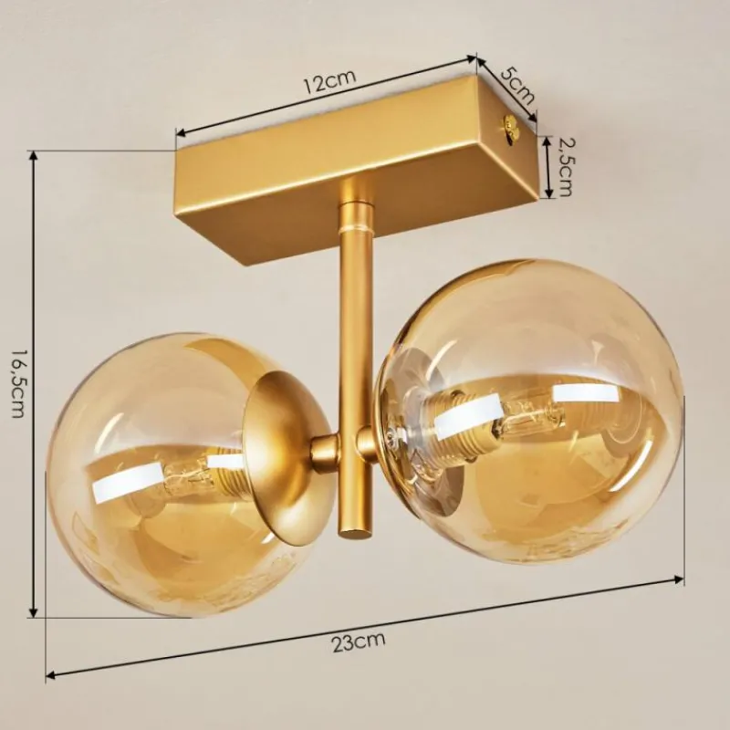 hofstein Plafonnier Alden Laiton, 2 lumières