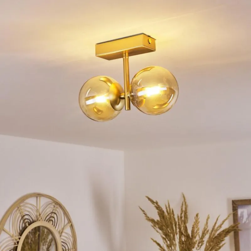 hofstein Plafonnier Alden Laiton, 2 lumières