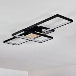 hofstein Plafonnier Alnarp LED Bois clair, Noir, 1 lumière
