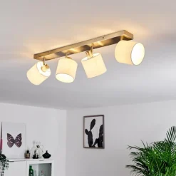 Lampes En Tissu-hofstein Plafonnier Alsen Nickel mat, 4 lumières