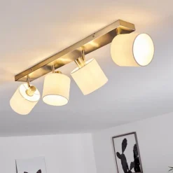 Lampes En Tissu-hofstein Plafonnier Alsen Nickel mat, 4 lumières