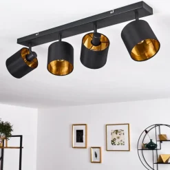 Lampes En Tissu-hofstein Plafonnier Alsen Noir, 4 lumières