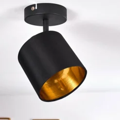 Lampes En Tissu-hofstein Plafonnier Alsen Noir, 1 lumière