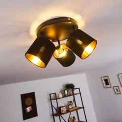 Lampes En Tissu-hofstein Plafonnier Alsen Noir, 3 lumières
