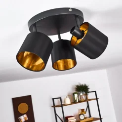 Lampes En Tissu-hofstein Plafonnier Alsen Noir, 3 lumières