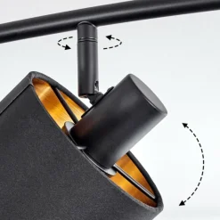 Lampes En Tissu-hofstein Plafonnier Alsen Noir, 6 lumières