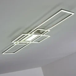 hofstein Plafonnier Alsterbro LED Nickel mat, 1 lumière, Télécommandes