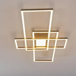 hofstein Plafonnier Alsterbro LED Nickel mat, 1 lumière, Télécommandes