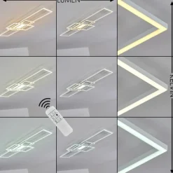 hofstein Plafonnier Alsterbro LED Blanc, 1 lumière, Télécommandes