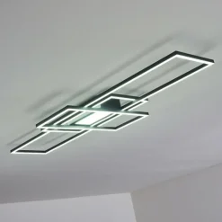 hofstein Plafonnier Alsterbro LED Noir, 1 lumière, Télécommandes