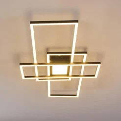 hofstein Plafonnier Alsterbro LED Noir, 1 lumière, Télécommandes