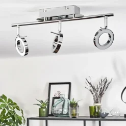 hofstein Plafonnier Altamahaw LED Argenté, 3 lumières