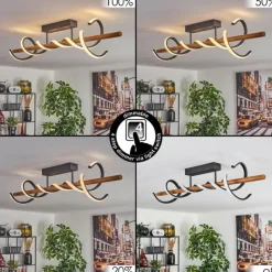 hofstein Plafonnier Alvarim LED Écru, Noir, 1 lumière