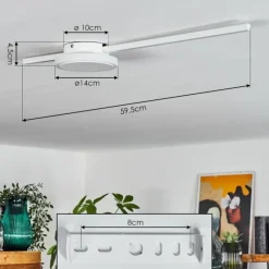 hofstein Plafonnier Amdal LED Blanc, 2 lumières