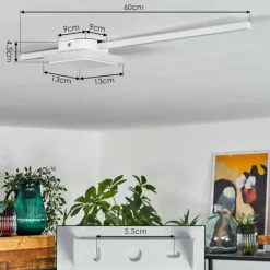 hofstein Plafonnier Amdal LED Blanc, 2 lumières