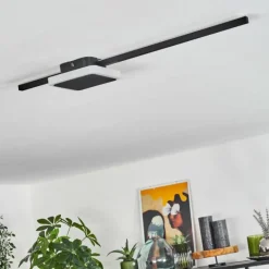 hofstein Plafonnier Amdal LED Noir, Blanc, 2 lumières