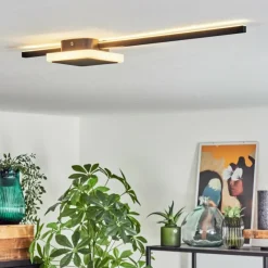 hofstein Plafonnier Amdal LED Noir, Blanc, 2 lumières