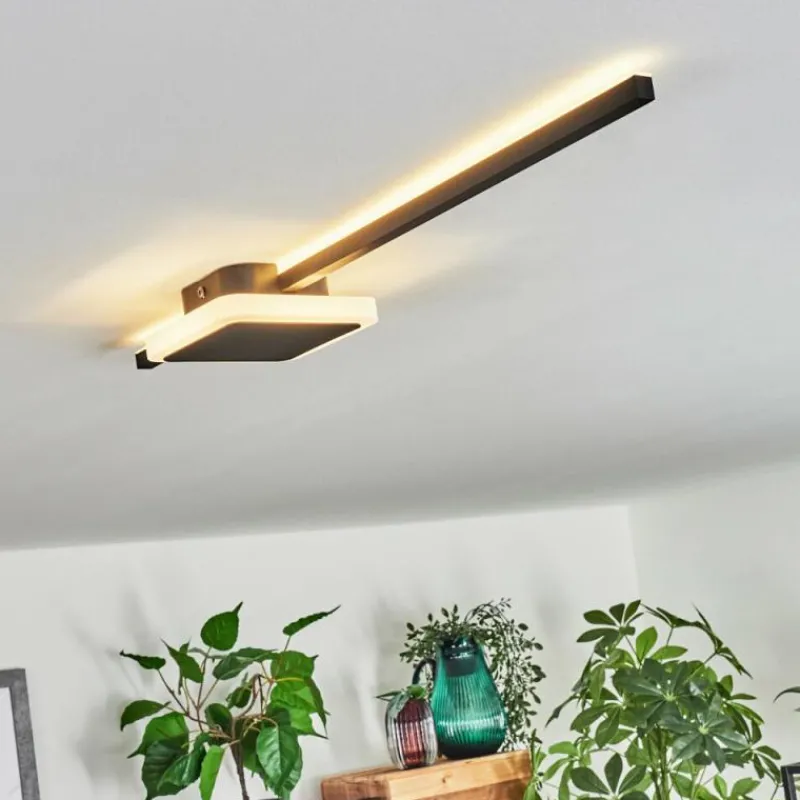 hofstein Plafonnier Amdal LED Noir, Blanc, 2 lumières