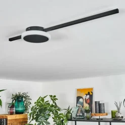 hofstein Plafonnier Amdal LED Noir, 2 lumières