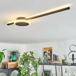 hofstein Plafonnier Amdal LED Noir, 2 lumières