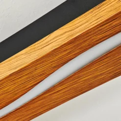 Luminaires Scandinaves-hofstein Plafonnier Angtasom LED Couleur bois, Noir, Blanc, 1 lumière, Télécommandes