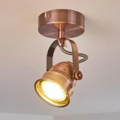 Lampes Industrielles-hofstein Plafonnier Aniak LED Cuivre, 1 lumière