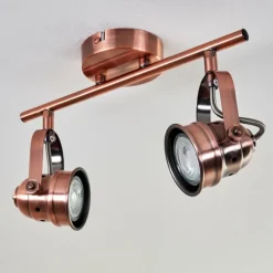 Lampes Industrielles-hofstein Plafonnier Aniak LED Cuivre, 2 lumières