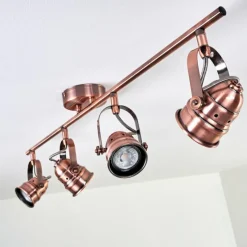 Lampes Industrielles-hofstein Plafonnier Aniak LED Cuivre, 4 lumières