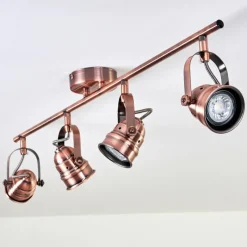 Lampes Industrielles-hofstein Plafonnier Aniak LED Cuivre, 4 lumières