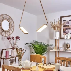 Lampes Dorées-hofstein Plafonnier Anneau LED Chrome, Or, 2 lumières