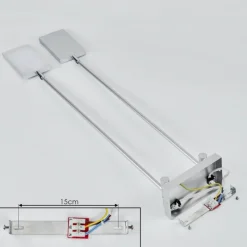 hofstein Plafonnier Anneau LED Chrome, Argenté, 2 lumières